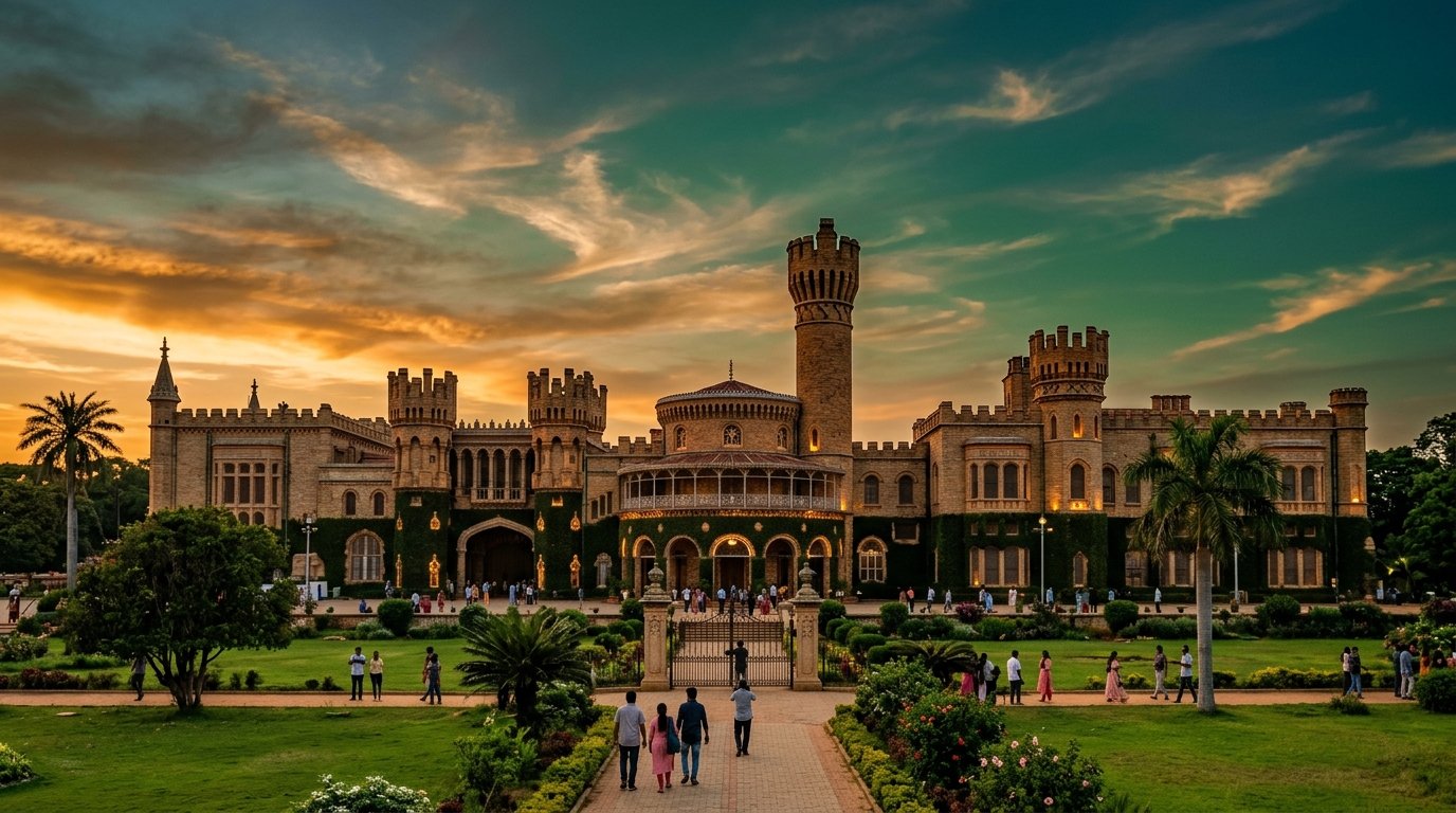 Real place photograph of Bangalore Palace panorama
